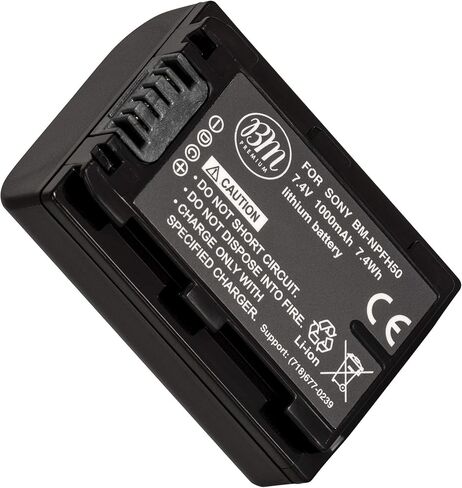 BM Premium NPFH50 Replacement for Sony NP-FH30 NP-FH40 NP-FH50 NP-FH70 NP-FH100 and Sony Cyber-Shot DSC-HX1 HX100V DSC-HX200 HX200V, Sony Alpha DSLR-A230 DSLR-A290 DSLR-A330 DSLR-A380 DSLR-A390 in Saudi Arabia