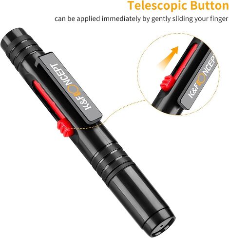 K&F Concept 3-in-1 Cleaning Kit for DSLR & Mirrorless Cameras Including 1 x Lens Cleaning Pen with Retractable Soft Brush/ 1 x Silicone Tip Air Blower/ 1 x Microfiber Cleaning Cloth in Kuwait