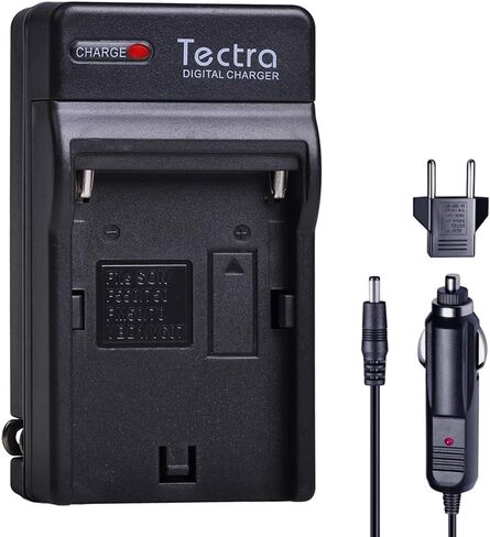 Tectra 2 Pack NP-FM50 Battery and Charger Kit for Sony NP-FM30 NP-FM51 NP-QM50 NP-QM51 NP-FM55H and HDR-HC1 TRV280 TRV350 TRV250 TRV19 TRV22 DVD101 DVD201 Camcorder in Saudi Arabia