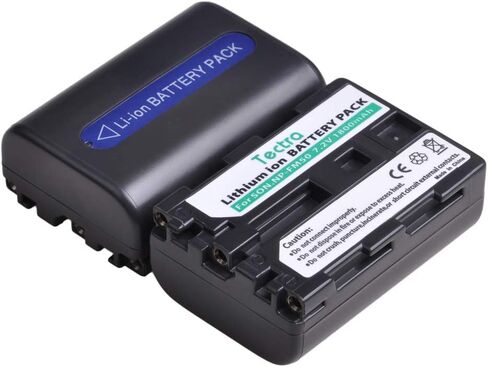 Tectra 2 Pack NP-FM50 Battery and Charger Kit for Sony NP-FM30 NP-FM51 NP-QM50 NP-QM51 NP-FM55H and HDR-HC1 TRV280 TRV350 TRV250 TRV19 TRV22 DVD101 DVD201 Camcorder in Saudi Arabia
