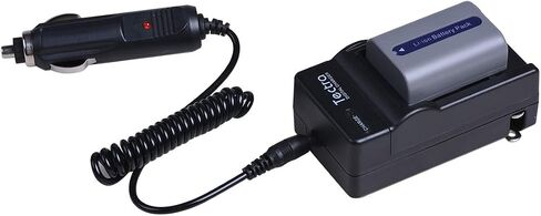 Tectra 2Pcs NP-FP50 NP FP50 Battery + Wall Charger for Sony NP-FP30,NP-FP50,NP-FP60,NP-FP70,NP-FP90,NP-FP51,NP-FP71,NP-FP91 Series Ony DCR-HC30 40 43E 65 85 94E 96 Handycam Camcorders in Saudi Arabia