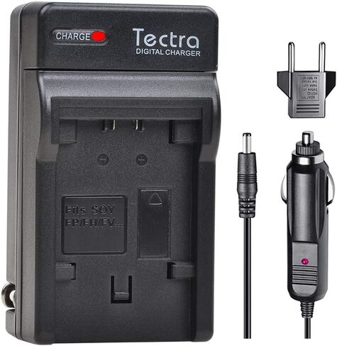 Tectra 2Pcs NP-FP50 NP FP50 Battery + Wall Charger for Sony NP-FP30,NP-FP50,NP-FP60,NP-FP70,NP-FP90,NP-FP51,NP-FP71,NP-FP91 Series Ony DCR-HC30 40 43E 65 85 94E 96 Handycam Camcorders in Saudi Arabia