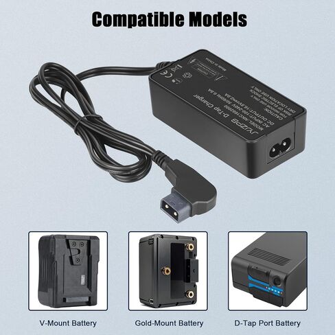 JYJZPB D-Tap Quick Charger for V-Mount/V Lock/Gold Mount Battery Charger, Compatible for Sony BP-U65 BP-U68 HDW-800P HDW-F900R PDW-680 PDW-850 DSR-650PProfessional Video Camcorder [Output: 16.8V 2A] in Saudi Arabia