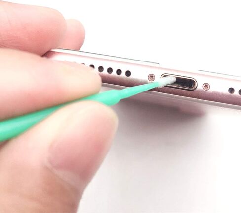 100 Pack Phone Charge Port Cleaning Tool kit,Bendable Mini Soft Round Brushes Cleaner Compatible with iPhone 11 Pro Speaker Tablet Camera Laptop Computer Smartphone, Pink in Saudi Arabia