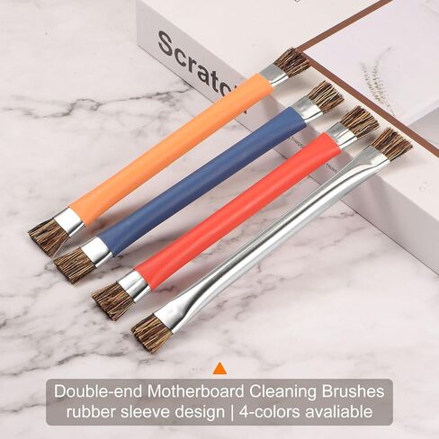 فرشاة تنظيف HARFINGTON مزدوجة الرأس للهاتف الأم IC بشعيرات 12 × 15 مم، منظف فرشاة ESD مضاد للكهرباء الساكنة لهاتف الكمبيوتر، طول 148 مم، أحمر in Kuwait