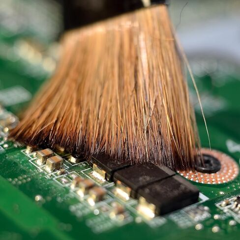 فرشاة تنظيف HARFINGTON مزدوجة الرأس للهاتف الأم IC بشعيرات 12 × 15 مم، منظف فرشاة ESD مضاد للكهرباء الساكنة لهاتف الكمبيوتر، طول 148 مم، أحمر in Kuwait