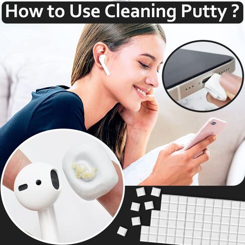 169 قطعة من NAYZWOK لمجموعة أدوات تنظيف Airpod، ومجموعة تنظيف iPhone لمنفذ الشحن، ومجموعة تنظيف سماعات الأذن لأجهزة Airpod Pro، وسماعات الأذن، وGalaxy Buds، ومنظف سماعات iPhone، ومعجون تنظيف سماعات الأذن، وهدايا للنساء in Kuwait