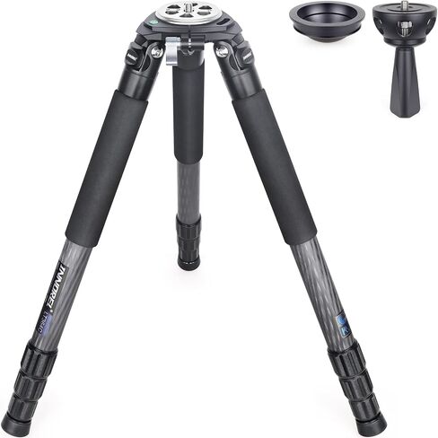 Carbon Fiber Tripod-LT364C-Small Size RT90C Professional Heavy Duty Tripods Stable Compact Stand with 75mm Bowl Adapter for Video Camera Bird Photography DSLR 36mm Tube 77.2lb/35kg Load, No Mid-column in Saudi Arabia