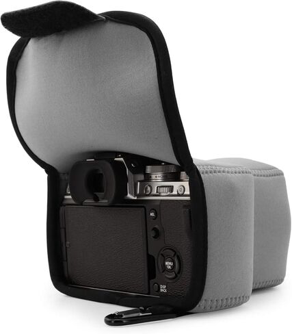 حافظة كاميرا MegaGear MG1916 خفيفة للغاية من النيوبرين متوافقة مع Fujifilm X-T4، X-T5 (Xf16-80MM) - أسود، جلد PU in Kuwait
