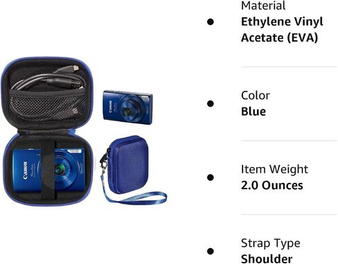 حافظة كاميرا رقمية WGear لكاميرا Canon PowerShot ELPH180، ELPH 190، ELPH 350 HS، ELPH 310 HS، ELPH 360؛ سوني W800/S، DSCW830؛ AbergBest 21 ميجا بكسل؛ كوداك FZ43، FZ53-BL؛ ليكران in Saudi Arabia