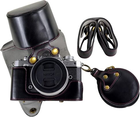 حافظة كاميرا Rieibi Z fc Zfc، حافظة جلدية من البولي يوريثان مع حزام لكاميرا Nikon Z fc Zfc 28mm f/2.8 SE، عدسة 16-50mm f/3.5-6.3 in Kuwait