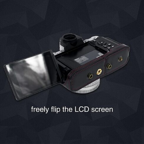 حافظة كاميرا Rieibi Z fc Zfc، حافظة جلدية من البولي يوريثان مع حزام لكاميرا Nikon Z fc Zfc 28mm f/2.8 SE، عدسة 16-50mm f/3.5-6.3 in Kuwait