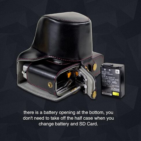 حافظة كاميرا Rieibi Z fc Zfc، حافظة جلدية من البولي يوريثان مع حزام لكاميرا Nikon Z fc Zfc 28mm f/2.8 SE، عدسة 16-50mm f/3.5-6.3 in Kuwait