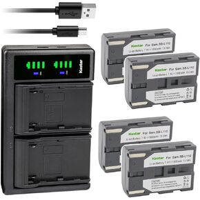 Kastar 2-Pack SB-L110 Battery and LTD2 USB Charger Replacement for Samsung SB-L110 SB-LS110 (NOT Compatible with SB-L110A), SB-L220 SB-LS220, SB-L70 SB-L70A SB-L70R SB-LS70AB Battery, Samsung VP-D85 in Kuwait