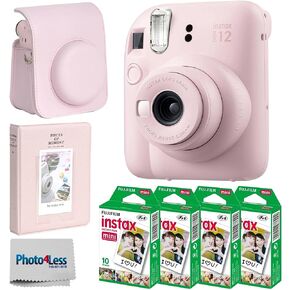 كاميرا Fujifilm Instax Mini 12 ذات الأفلام الفورية (أرجواني أرجواني) + فيلم Fuji Instax Mini الفوري - 40 ورقة + مجموعة هدايا الكاميرا الفورية in Kuwait