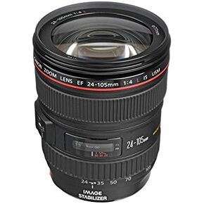 كانون اي اف عدسة 24-105 ملم f/4 L IS USM لكاميرات كانون EOS اس ال ار - علبة بيضاء (تغليف كثيف) in Kuwait