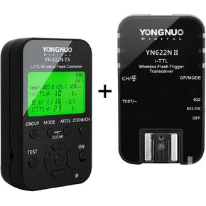 YONGNUO YN622N-Kit YN622N Kit Wireless i-TTL Flash Trigger Kit for Nikon, Including 1X YN622N-TX Controller and 1X YN622N II Transceiver in Saudi Arabia