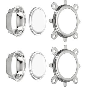PATIKIL 44mm LED Lens Optical Glass Kit, 2 Set 120 Degree Convex Reflector Collimator with Fixed Bracket Holder for 20W to 100W High Power LED COB Light Chip Focus in Saudi Arabia