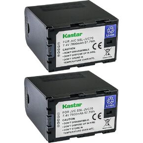 بطارية Kastar SSL-JVC70 بديلة مكونة من 4 قطع لـ JVC GY-HM200HW، GY-HM200SP، GY-HM200SP Sports، GY-HM250 GY-HM250SP، GY-HM600، GY-HM600E، GY-HM600EC، GY-HM620U، GY-HM650، كاميرا GY-HM650U، كاميرا GY-HM650SC in Kuwait