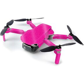 MIGHTY SKINS MightySkins Glossy Glitter Skin for DJI Mavic Mini Portable Drone Quadcopter - Solid Hot Pink | Protective, Durable High-Gloss Glitter Finish | Easy to Apply, Remove | Made in The USA in Kuwait
