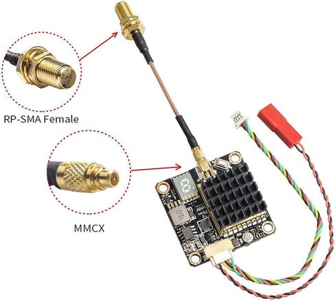 5.8GHz FPV VTX PIT/250/500/1000/2000mW Long Range Switchable Transmitter Support OSD Configuration Using Smart Audio and Microphone with MMCX, FC Uart for Racing Drone RC Drones Quadcopter RC Car in Saudi Arabia