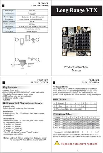 5.8GHz FPV VTX PIT/250/500/1000/2000mW Long Range Switchable Transmitter Support OSD Configuration Using Smart Audio and Microphone with MMCX, FC Uart for Racing Drone RC Drones Quadcopter RC Car in Saudi Arabia