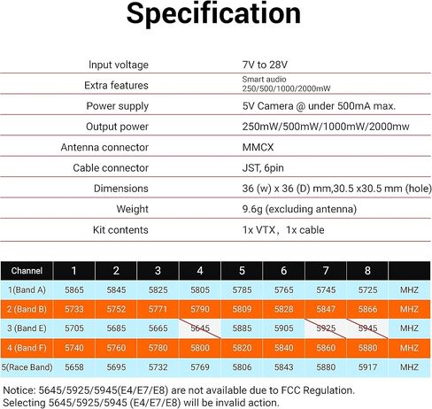 5.8GHz FPV VTX PIT/250/500/1000/2000mW Long Range Switchable Transmitter Support OSD Configuration Using Smart Audio and Microphone with MMCX, FC Uart for Racing Drone RC Drones Quadcopter RC Car in Saudi Arabia