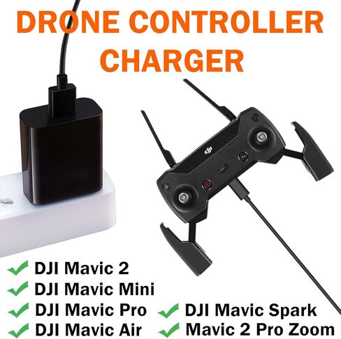 كابل شاحن محول طاقة لجهاز التحكم عن بعد Micro USB بطول 5 أقدام لـ DJI Mavic Mini (الجيل الأول)، DJI Mini SE، DJI Pro، DJI 2 Pro Zoom، DJI Air، DJI Air، كتلة ملحقات سلك شحن وحدة التحكم عن بعد DJI in Kuwait