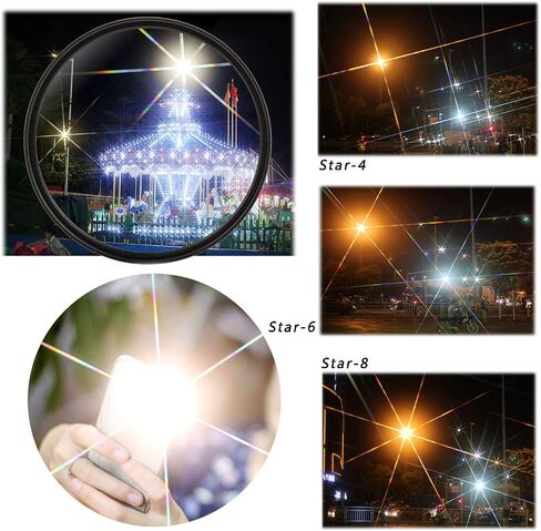 AKOAK 37mm 8-Point Star Filter for Cellphone or Camera Lens in Saudi Arabia