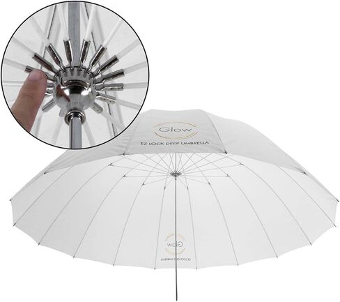 مظلة من الألياف الزجاجية الشفافة العميقة مقاس X-Large Easy Lock (65 بوصة) in Kuwait