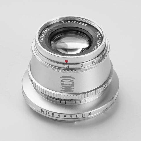 عدسة التركيز اليدوي TTArtisan 35 مم F1. 4 APS-C متوافقة مع L Mount Camera Leica T وTL وTL2 وCL وسيجما FP (فضي) in Kuwait