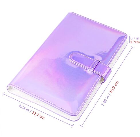 Sunmns Wallet PU Leather Photo Album Compatible with Fujifilm Instax Mini 12 11 9 8 90 26 Instant Camera Film, Polaroid Snap Zip Z2300 PIC-300 Film (Bright Purple) in Saudi Arabia