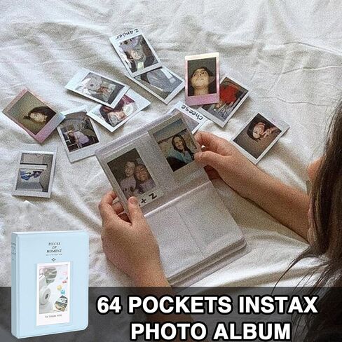 تتضمن ملحقات CAIYOULE لحزمة الكاميرا الفورية Fujifilm Instax Mini 12 حافظة Instax 12 من جلد البولي يوريثان + ألبوم صور صغير وإطارات + ملصقات DIY + فلتر ألوان - فضي لامع in Saudi Arabia