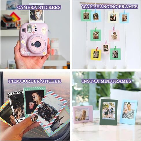 Kit for Fujifilm Instax Mini 12/11 Instant Camera, Shiny Silver | Mini 12 Accessories Incldes Mini 12/11 Case, Color Filters, Photo Album & Frames, Wall Hanging Frame, DIY Sticker, No Camerac in Saudi Arabia