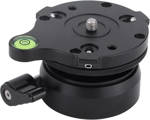 قاعدة تسوية حامل ثلاثي القوائم UPQRSG، لوحة ضبط مستوي من سبائك الألومنيوم مع فتحة لولبية 1/4 بوصة 3/8 بوصة، لوحة ضبط مستوى قاعدة حامل ثلاثي DY‑60N لكاميرا DSLR in Kuwait