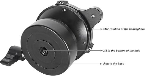 قاعدة تسوية حامل ثلاثي القوائم UPQRSG، لوحة ضبط مستوي من سبائك الألومنيوم مع فتحة لولبية 1/4 بوصة 3/8 بوصة، لوحة ضبط مستوى قاعدة حامل ثلاثي DY‑60N لكاميرا DSLR in Kuwait
