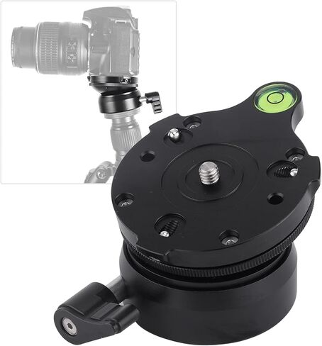 قاعدة تسوية حامل ثلاثي القوائم UPQRSG، لوحة ضبط مستوي من سبائك الألومنيوم مع فتحة لولبية 1/4 بوصة 3/8 بوصة، لوحة ضبط مستوى قاعدة حامل ثلاثي DY‑60N لكاميرا DSLR in Kuwait