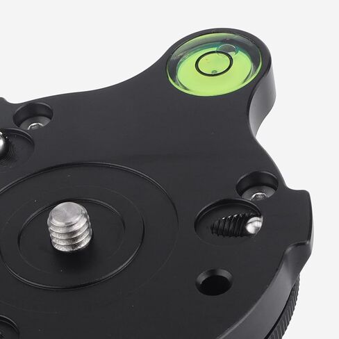 قاعدة تسوية حامل ثلاثي القوائم UPQRSG، لوحة ضبط مستوي من سبائك الألومنيوم مع فتحة لولبية 1/4 بوصة 3/8 بوصة، لوحة ضبط مستوى قاعدة حامل ثلاثي DY‑60N لكاميرا DSLR in Kuwait