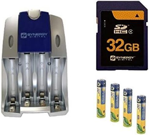 Accessory Kit Compatible with Synergy Digital, Works with Canon FV 500 Digital Camera Includes: SDNB2LH Battery, SDM-118 Charger in Saudi Arabia