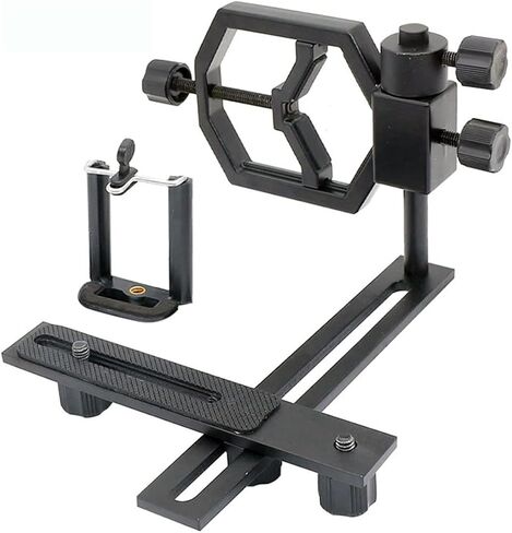 BEEYNG Lab Microscope Accessories Digital Camera Cell Phone Bracket Support Holder Metal Mount Spotting Scopes Telescope Microscope Monocular Adapter in Kuwait