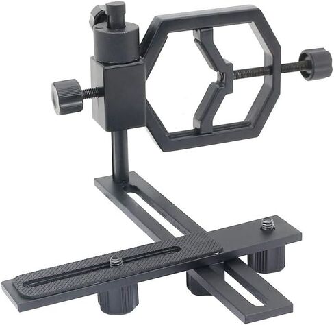 BEEYNG Lab Microscope Accessories Digital Camera Cell Phone Bracket Support Holder Metal Mount Spotting Scopes Telescope Microscope Monocular Adapter in Kuwait