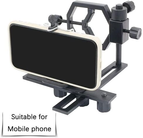 BEEYNG Lab Microscope Accessories Digital Camera Cell Phone Bracket Support Holder Metal Mount Spotting Scopes Telescope Microscope Monocular Adapter in Kuwait