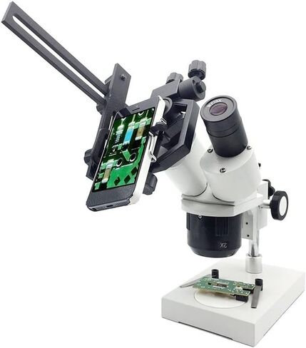 BEEYNG Lab Microscope Accessories Digital Camera Cell Phone Bracket Support Holder Metal Mount Spotting Scopes Telescope Microscope Monocular Adapter in Kuwait