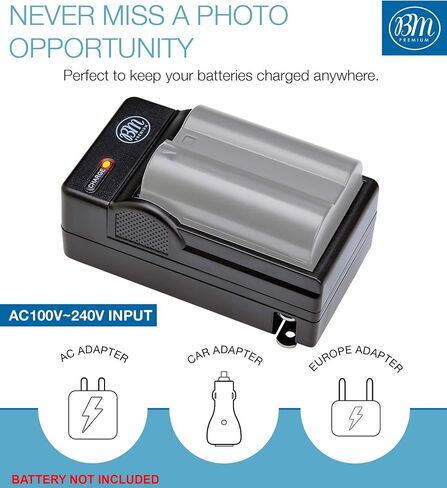 BM Premium NP-W235 Battery Charger for Fujifilm X-S20, X-H2S, GFX 50S II, GFX 100S, Fujifilm X-T4, X-T5 Camera, VG-XT4 Vertical Battery Grip in Saudi Arabia