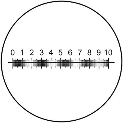 Lab Microscope Accessories X=10 mm Ocular Micrometer DIV 0.1 mm Reticle Ruler Horizontal Measuring Eyepiece Calibration Diameter 20 mm-29 mm for Microscope (Color : Diameter 22 mm) in Kuwait