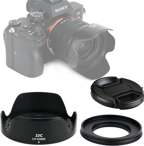 JJC LH-S2860 Black Petal Tulip Lens Hood Shade, Compatible with Sony FE 28-60mm f/4-5.6 Lens and Sony E PZ 16-50mm f/3.5-5.6 OSS Lense in Saudi Arabia