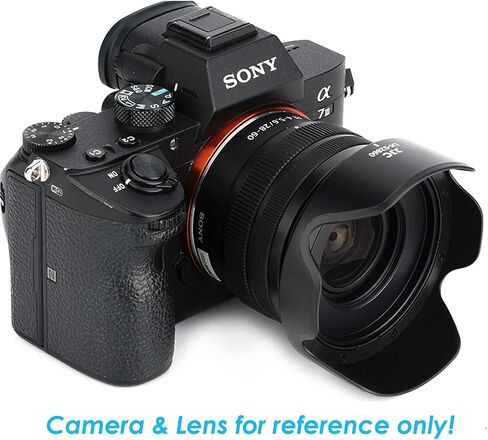 JJC LH-S2860 Black Petal Tulip Lens Hood Shade, Compatible with Sony FE 28-60mm f/4-5.6 Lens and Sony E PZ 16-50mm f/3.5-5.6 OSS Lense in Saudi Arabia
