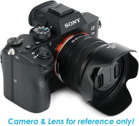 JJC LH-S2860 Black Petal Tulip Lens Hood Shade, Compatible with Sony FE 28-60mm f/4-5.6 Lens and Sony E PZ 16-50mm f/3.5-5.6 OSS Lense in Saudi Arabia