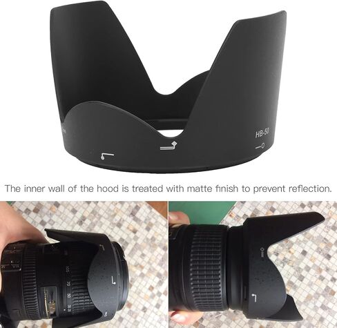 Lens Hood, HB‑50 Reversible Camera Lens Hood Lens Sun Shade Replacement, for Nikon AF‑S 28‑300/3.5‑5.6G ED VR Lens in Saudi Arabia