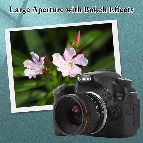 JINTU 85mm F1.8 عدسات كاميرا بورتريه يدوية لكاميرات Canon EOS Rebel XT XTi XS XSi T1i 5D 6D 7D T2i T3 T3i T4i T5 T5i T6i T7i T8i 4000D 2000D 1300D 800D 850D 50D 90D EF SLR in Kuwait